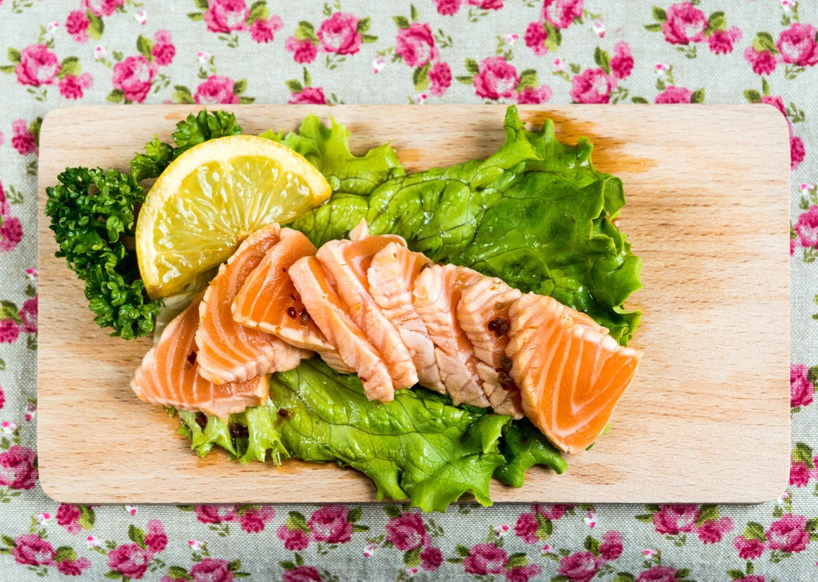 Sashimi Grade Seared Salmon Slices