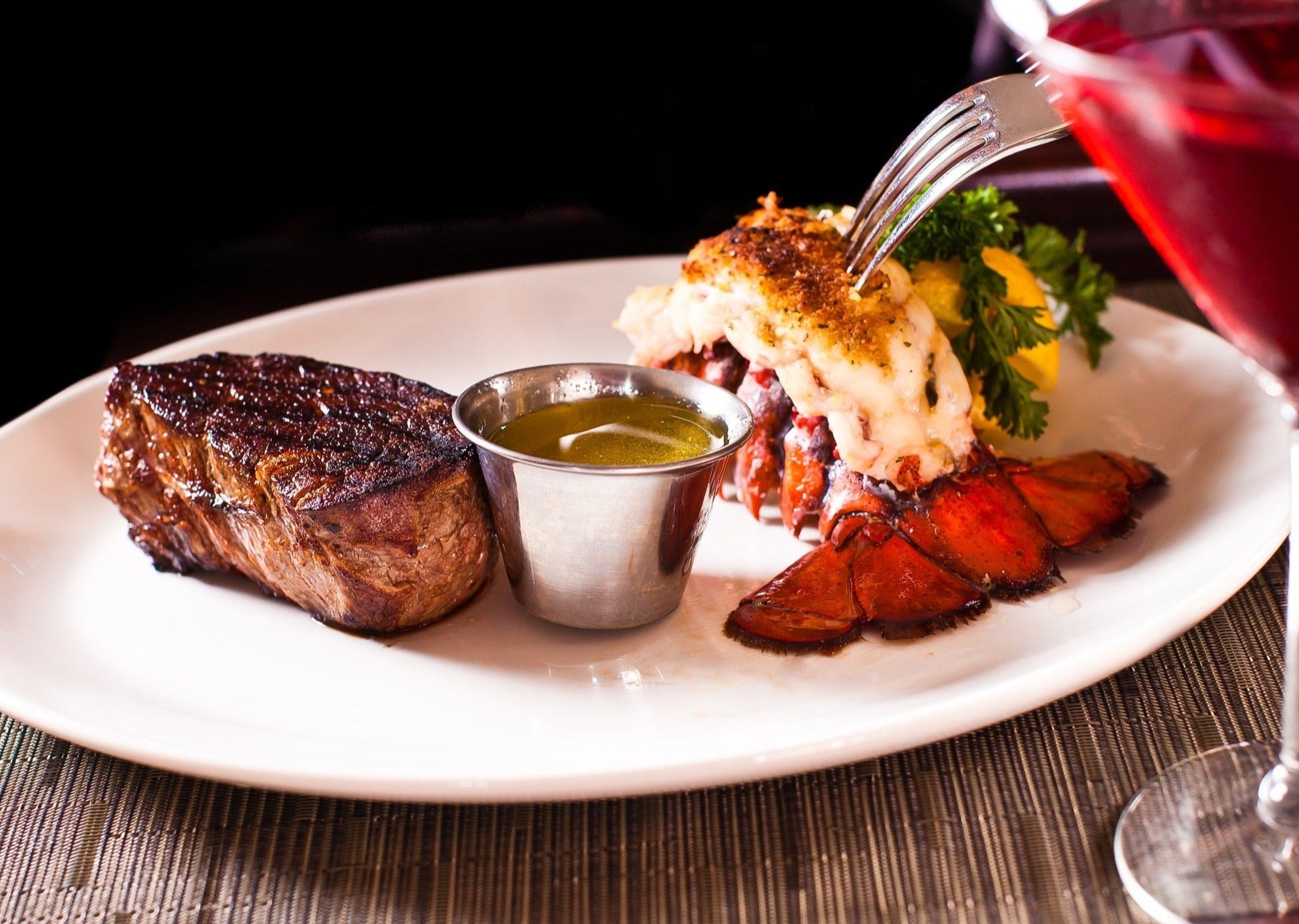 New York Steak & Seafood filet mignon and lobster dinner